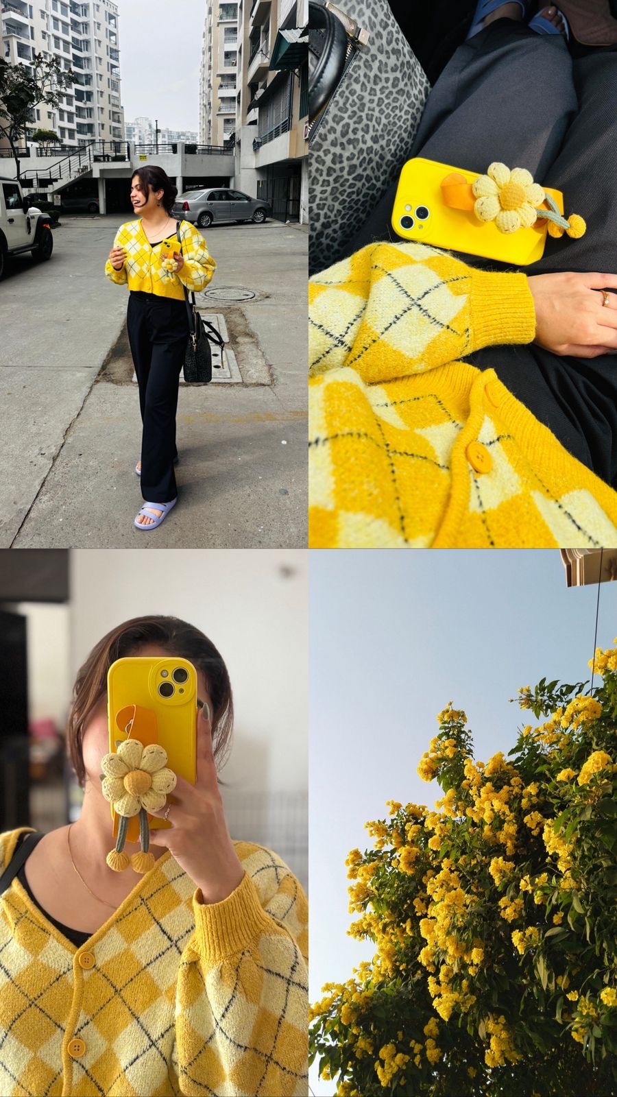 Sunflower Crochet Wrist Strap Phone Case for iPhone