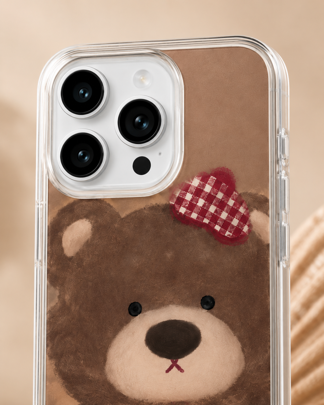 Cute Brown Teddy Bow case