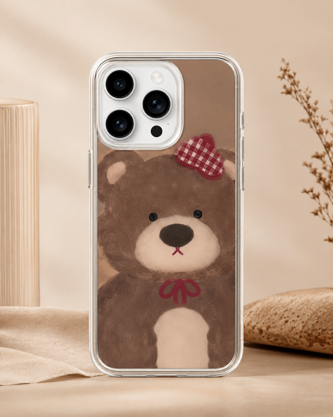 Cute Brown Teddy Bow case