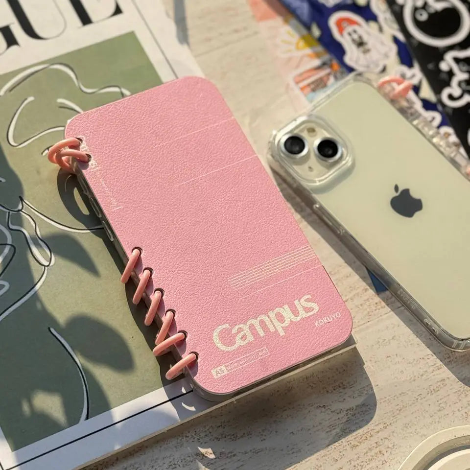 Korean Solid Color Notebook Fashion Phone Case