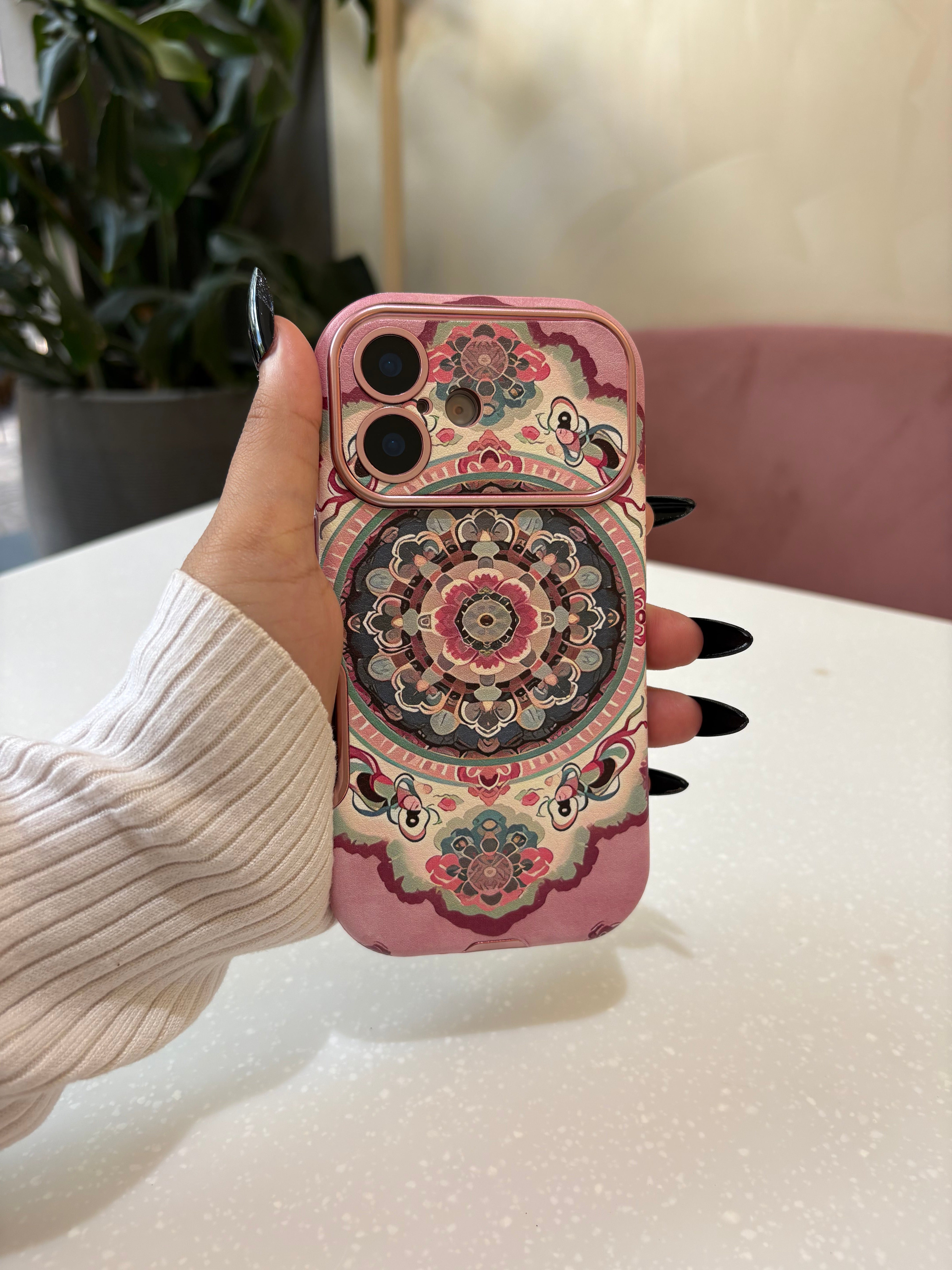 Pink Mandala Art iPhone Case