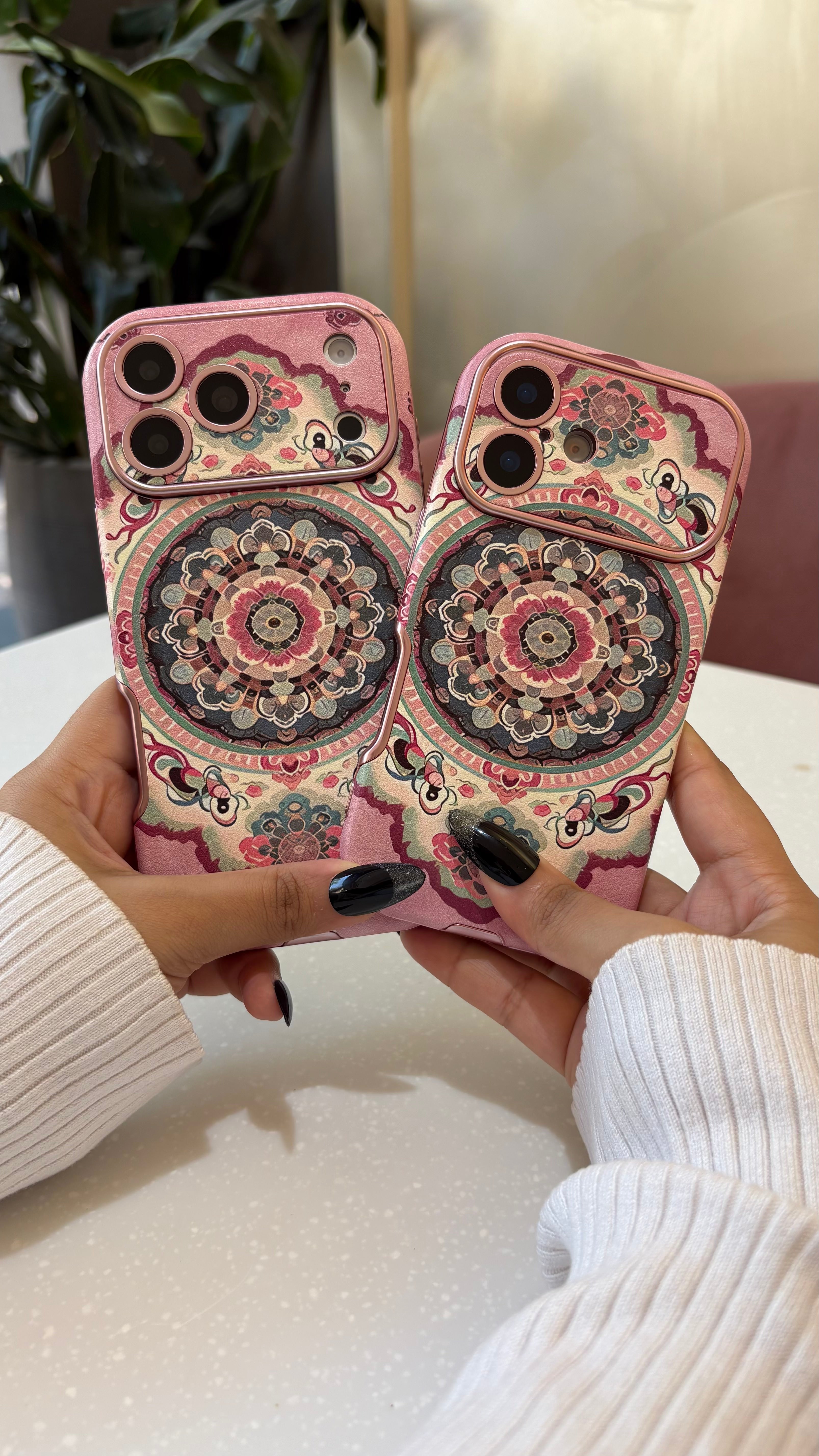 Pink Mandala Art iPhone Case
