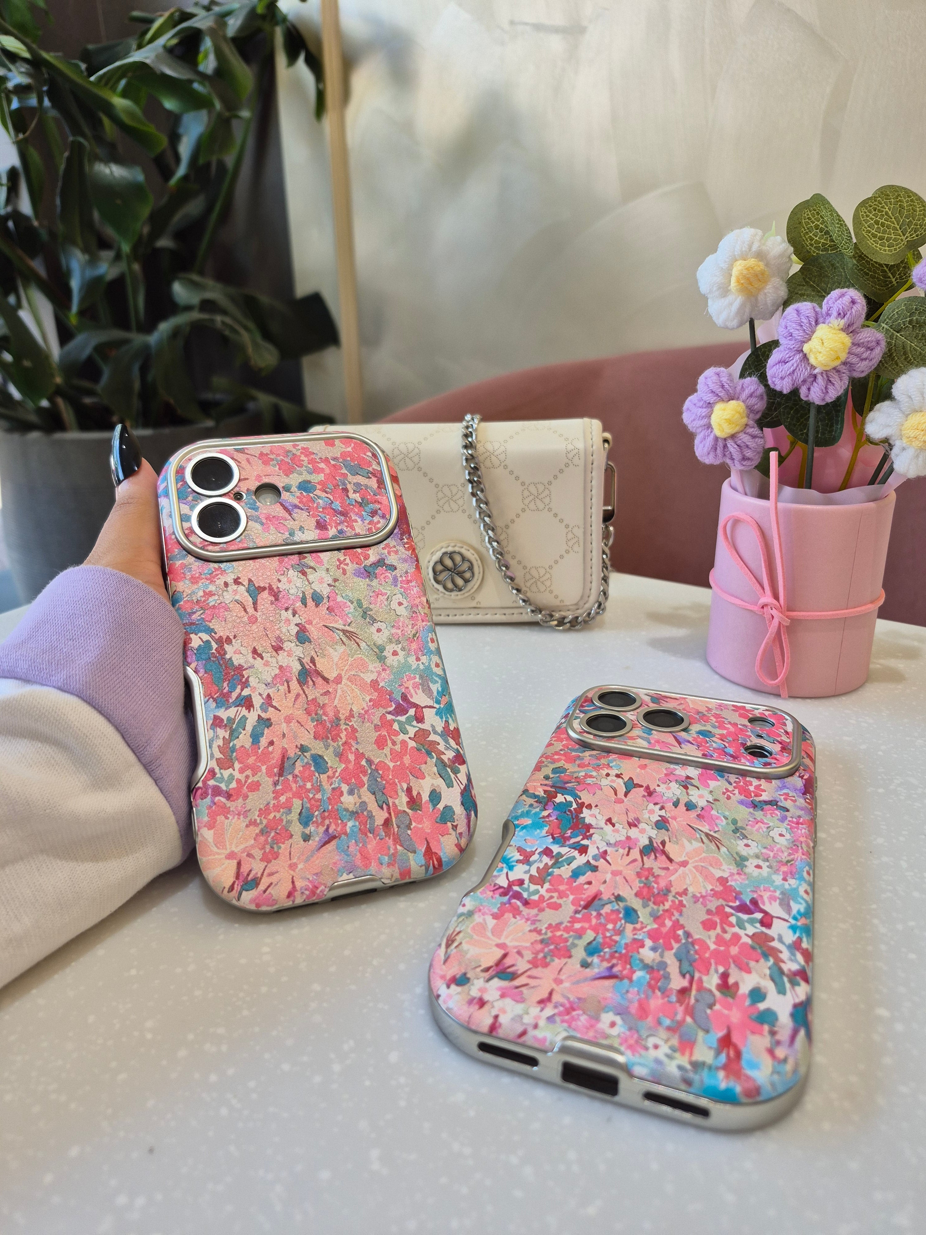 Pink Abstract Art iPhone Case