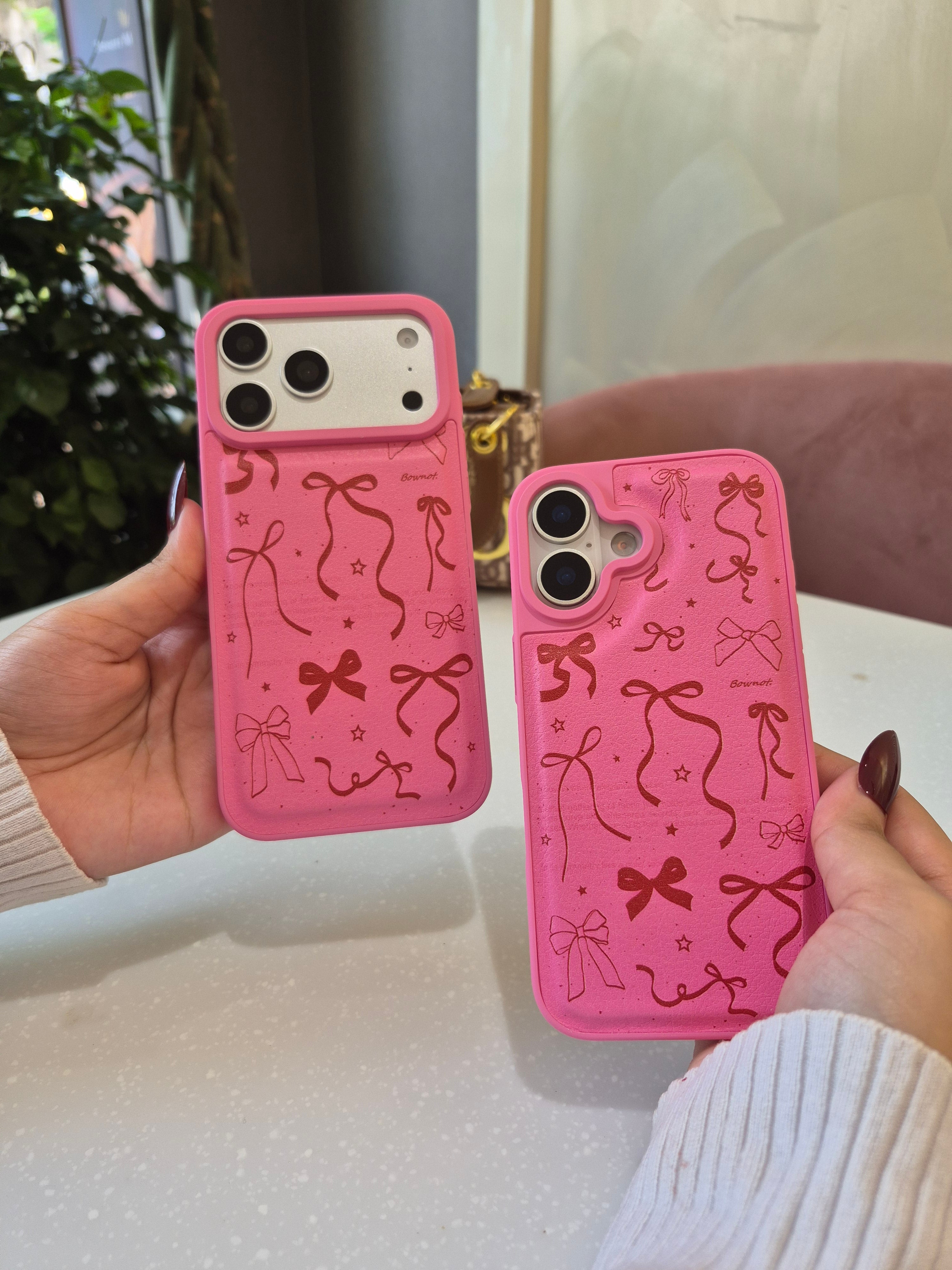 Pink Bow Doodle iPhone Case