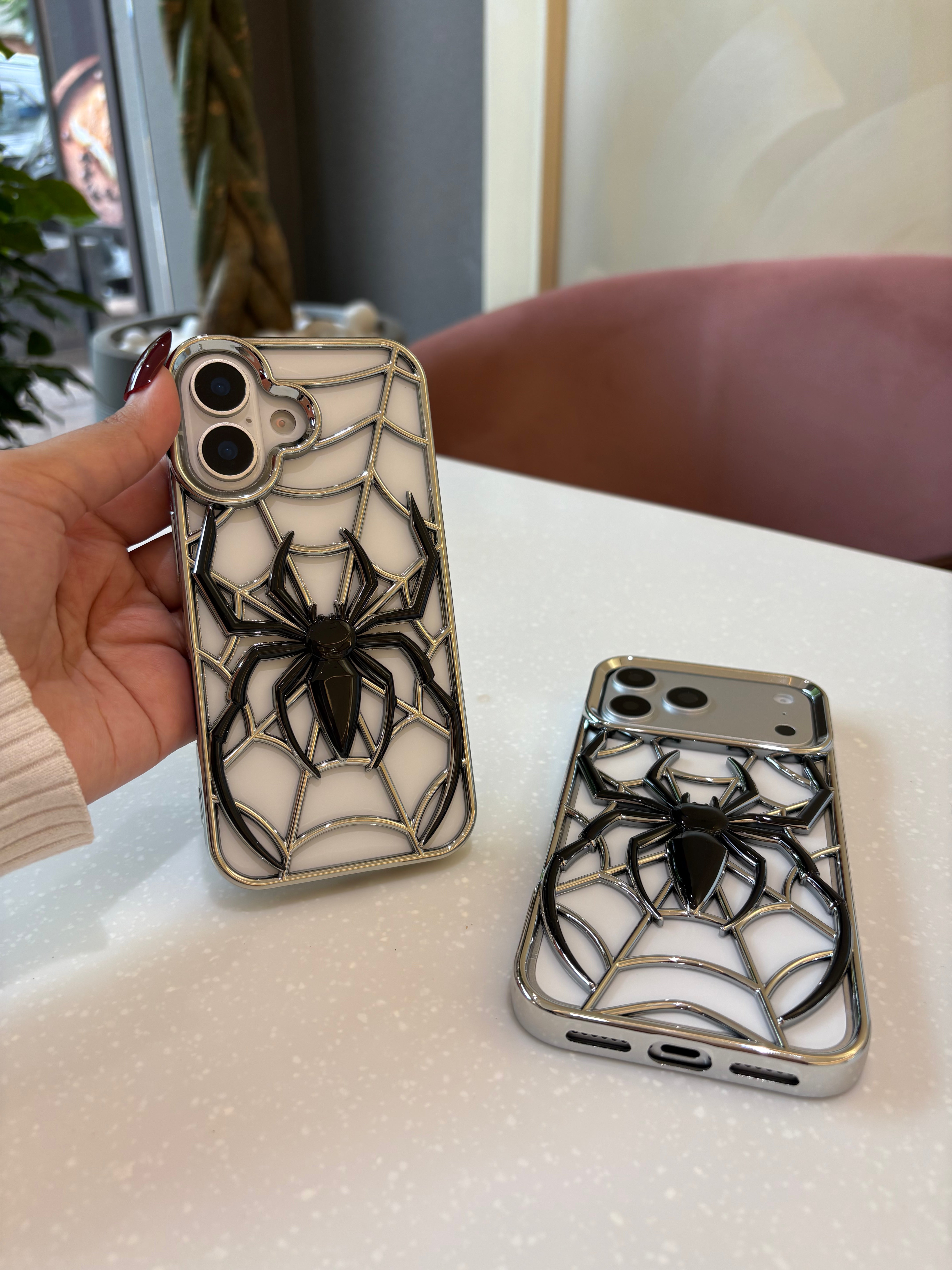 3D Spider Web Phone Case