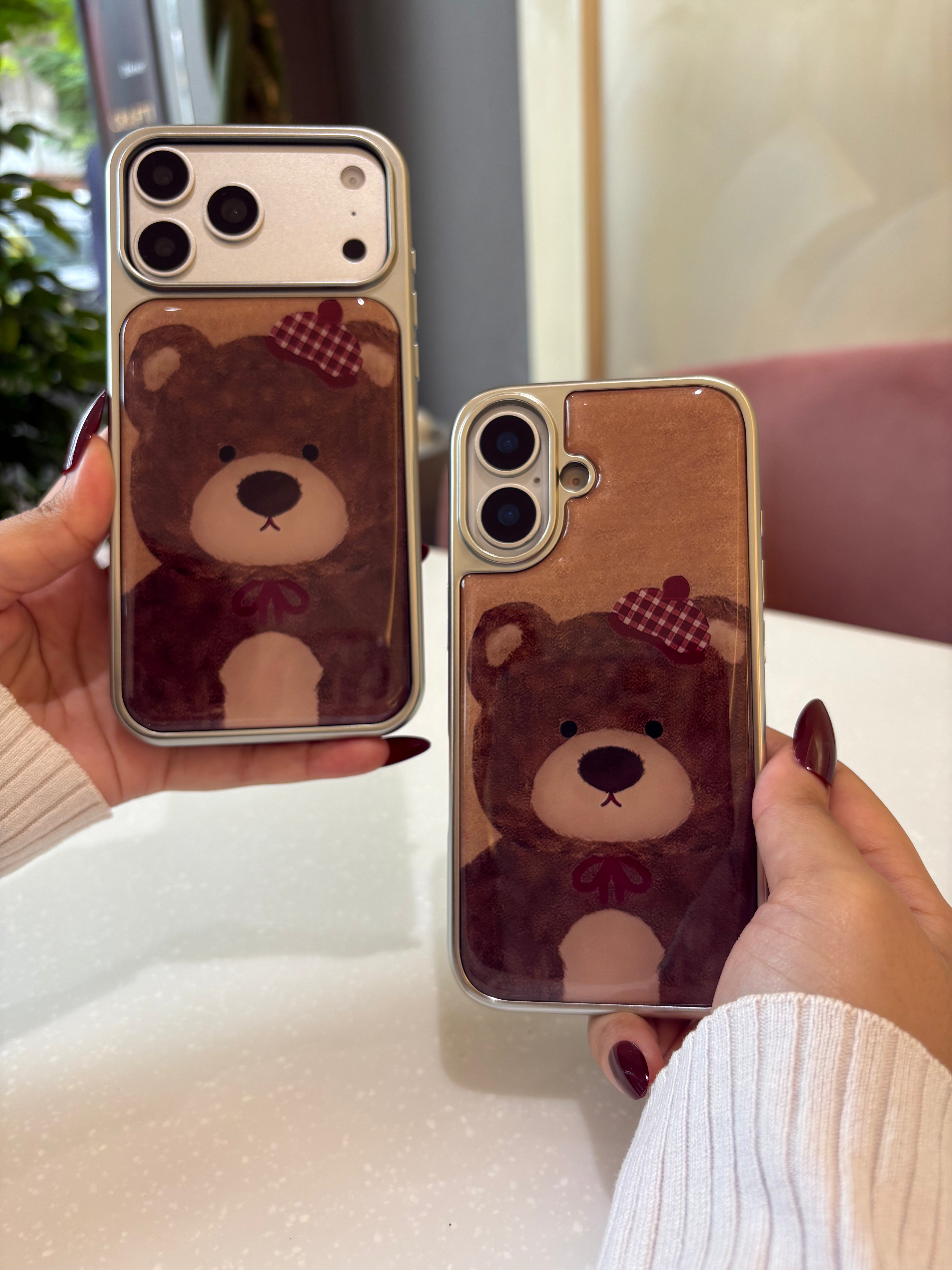 Cute Brown Teddy Bow case