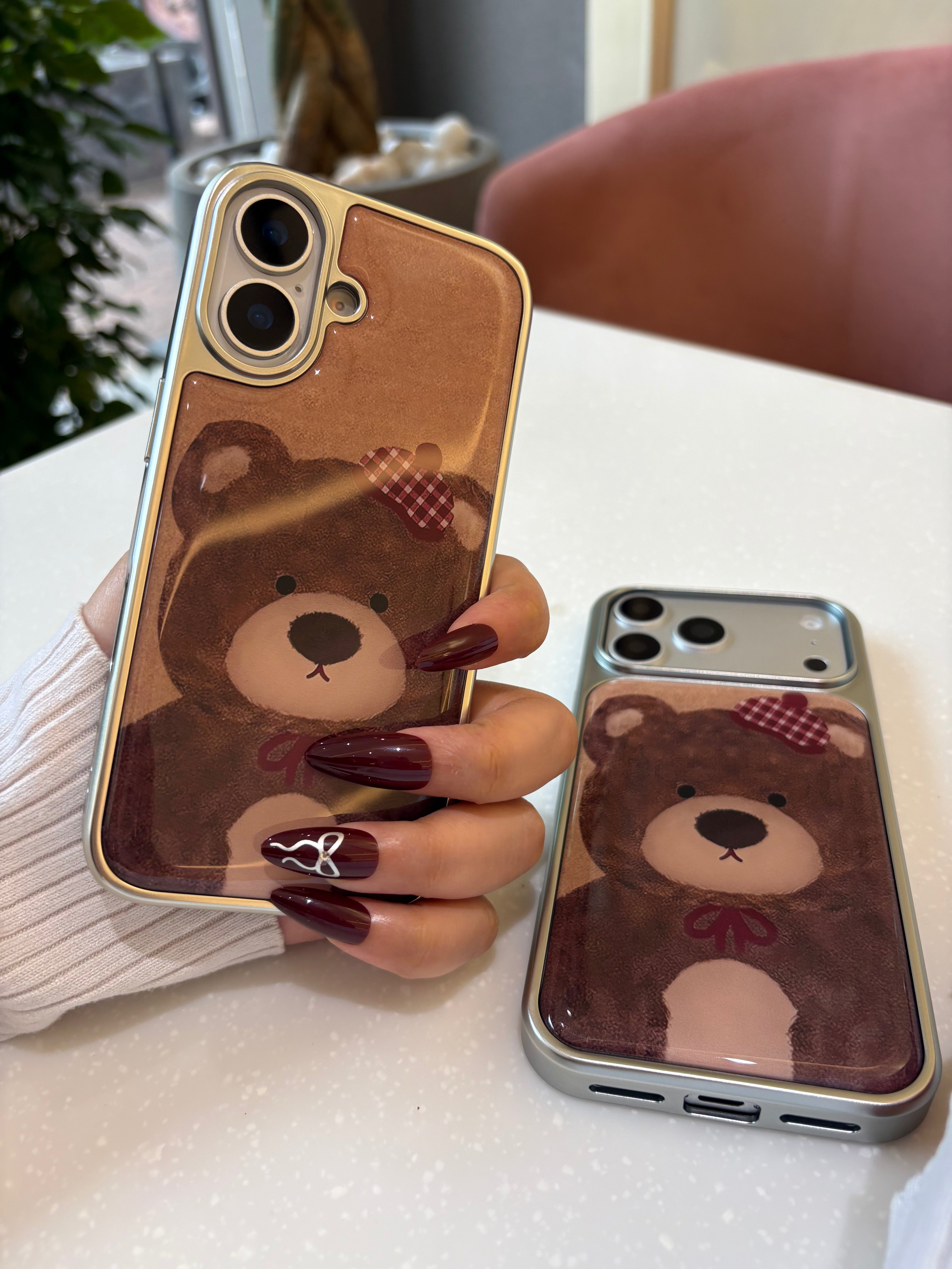 Cute Brown Teddy Bow case