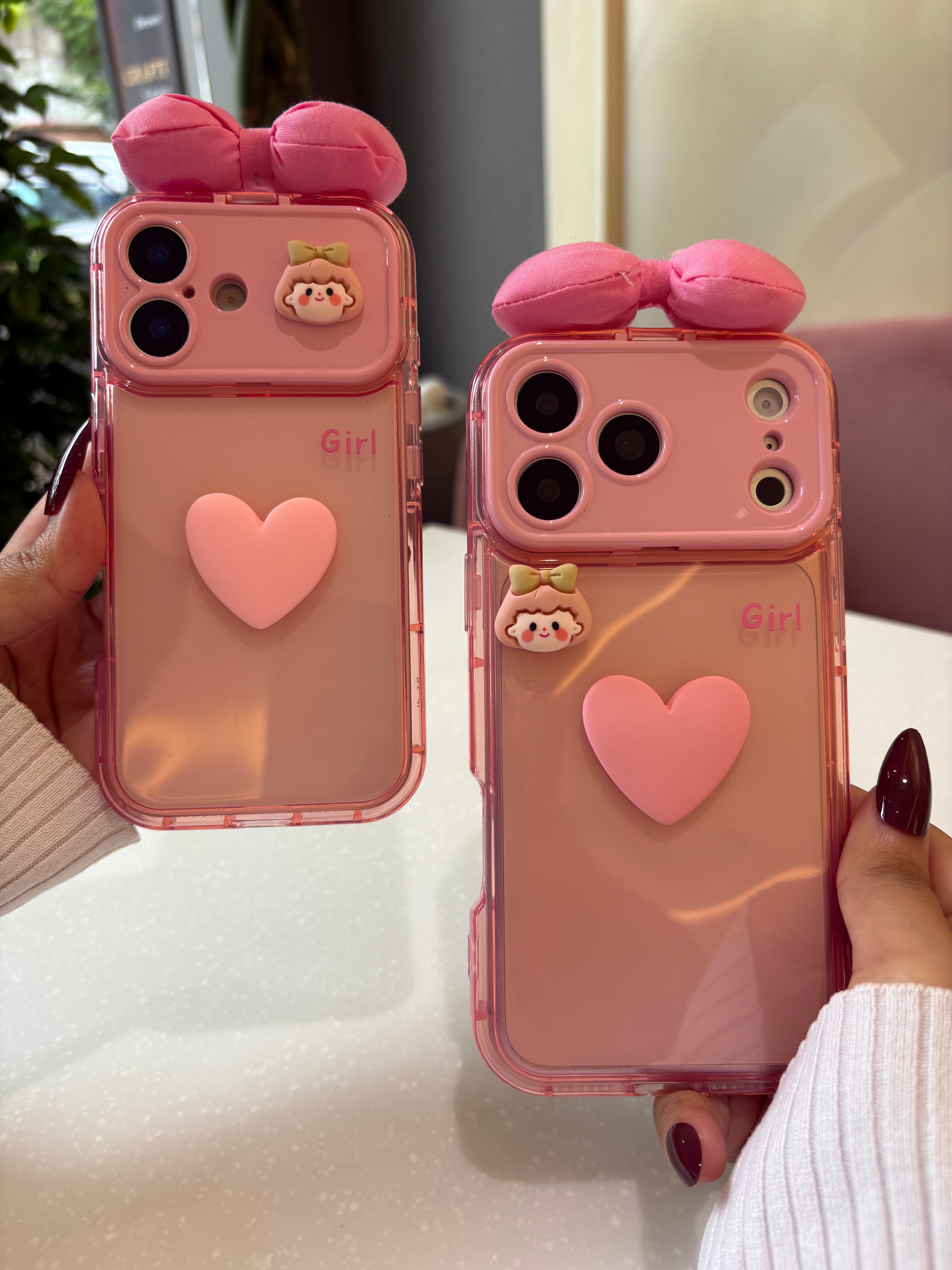 Pink Bow Heart Case