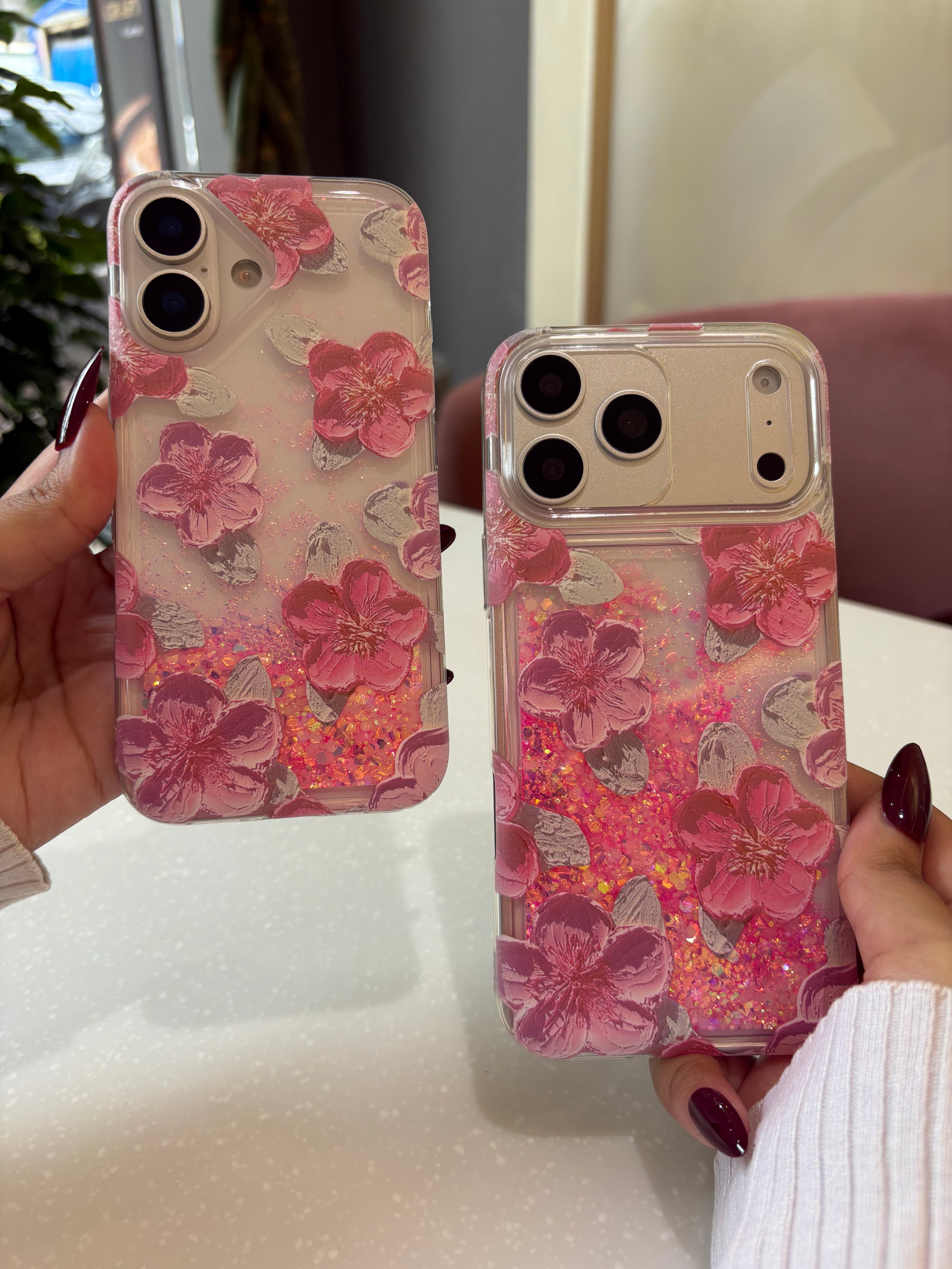 Sparkling Floral Garden QuickSand Case