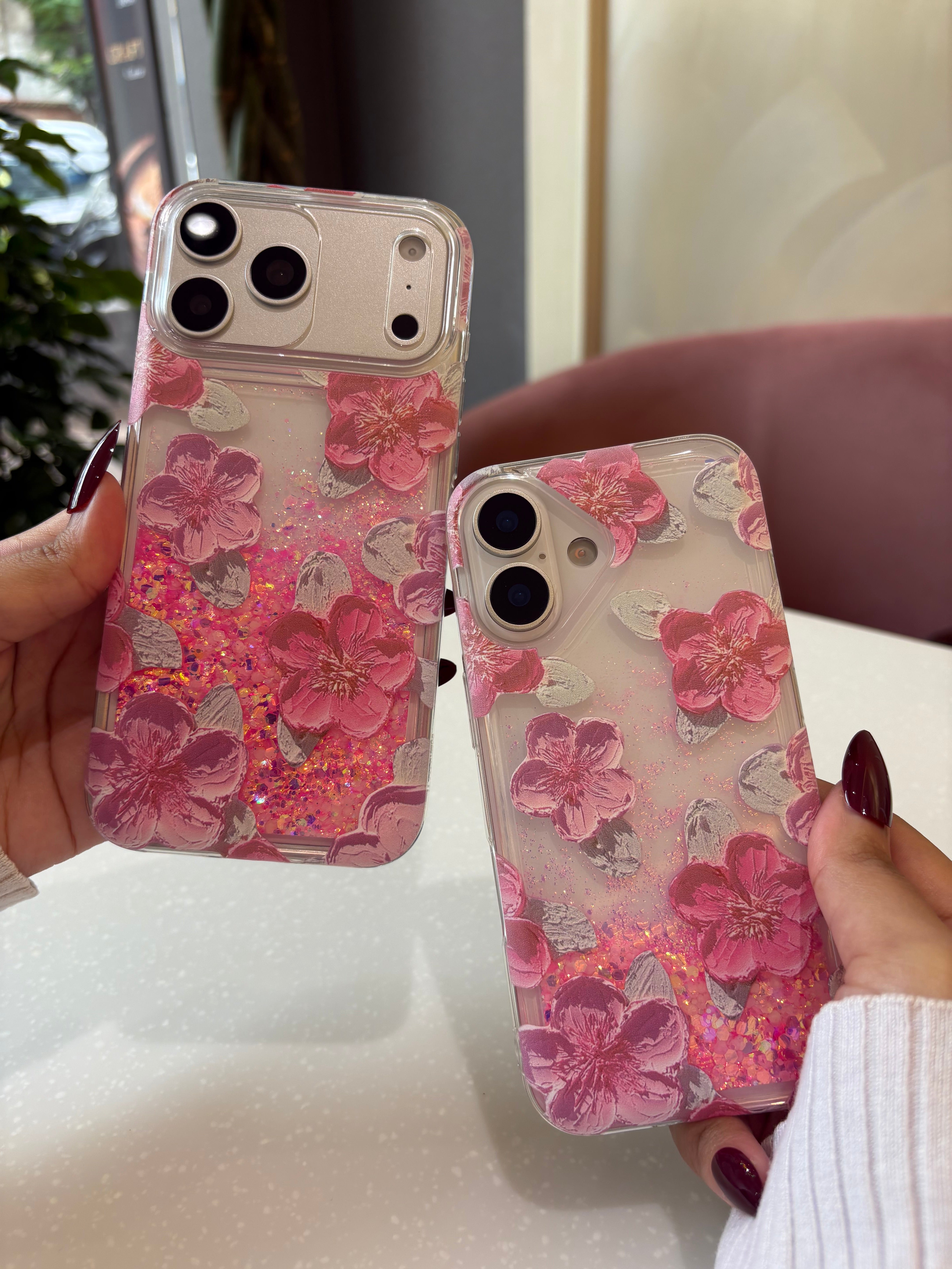 Sparkling Floral Garden QuickSand Case