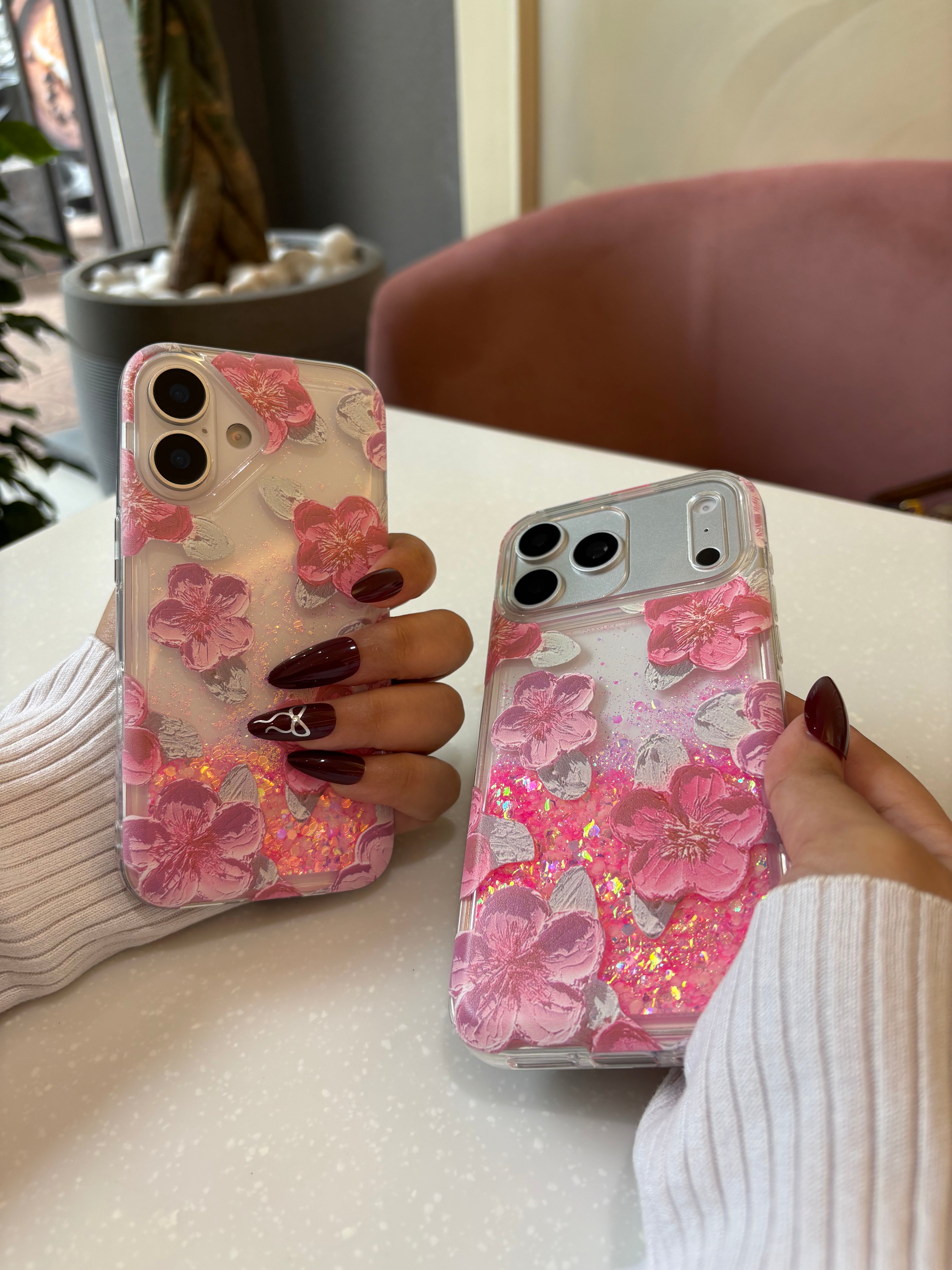 Sparkling Floral Garden QuickSand Case