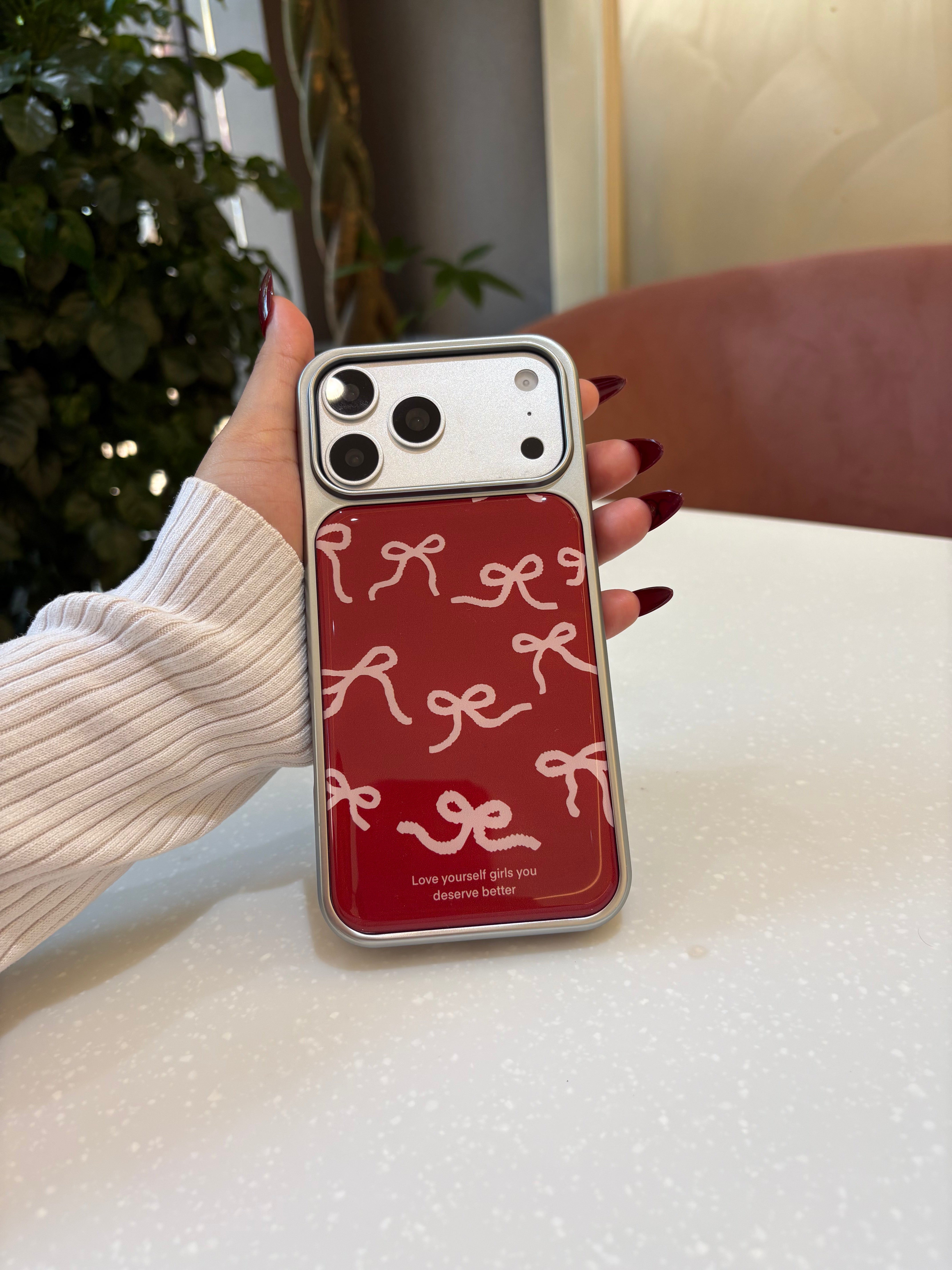 Red Bow Chrome Case