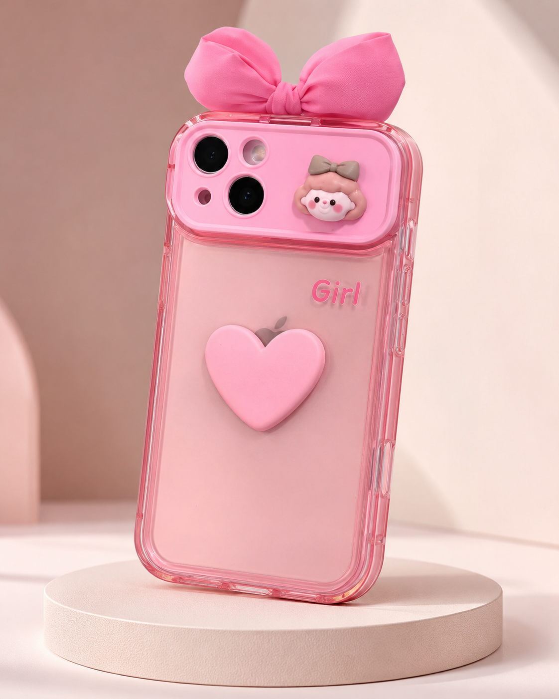 Pink Bow Heart Case