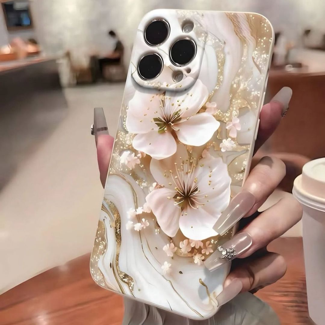 Golden Floral Cushion iPhone Case