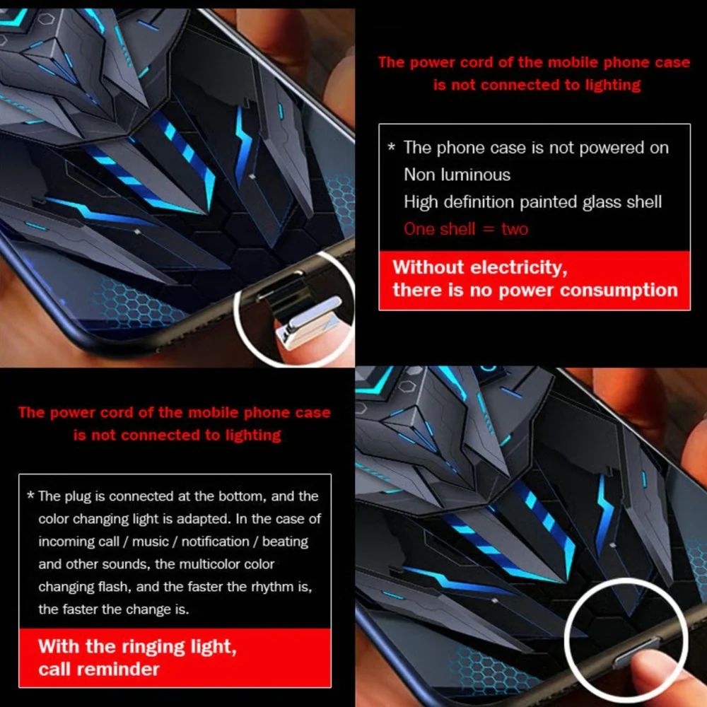 Music LED Light Up Phone Case Incoming Call & Notification Glow