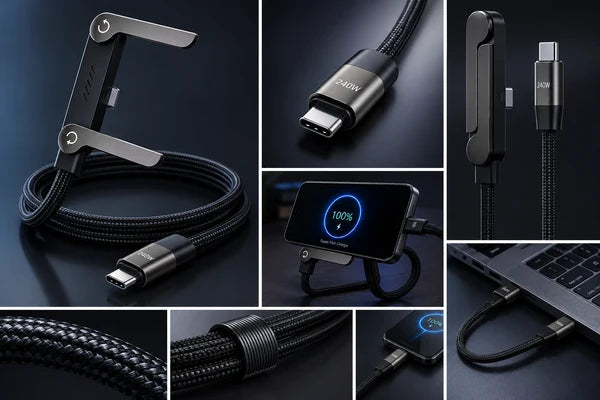 Fast Charging C-type Cable with Phone Stand