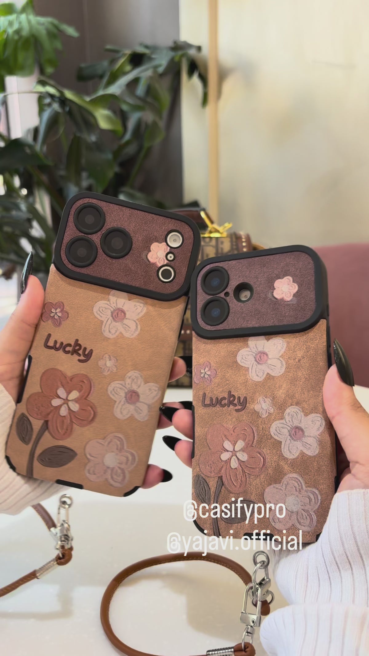 Lucky Floral PU Leather Case