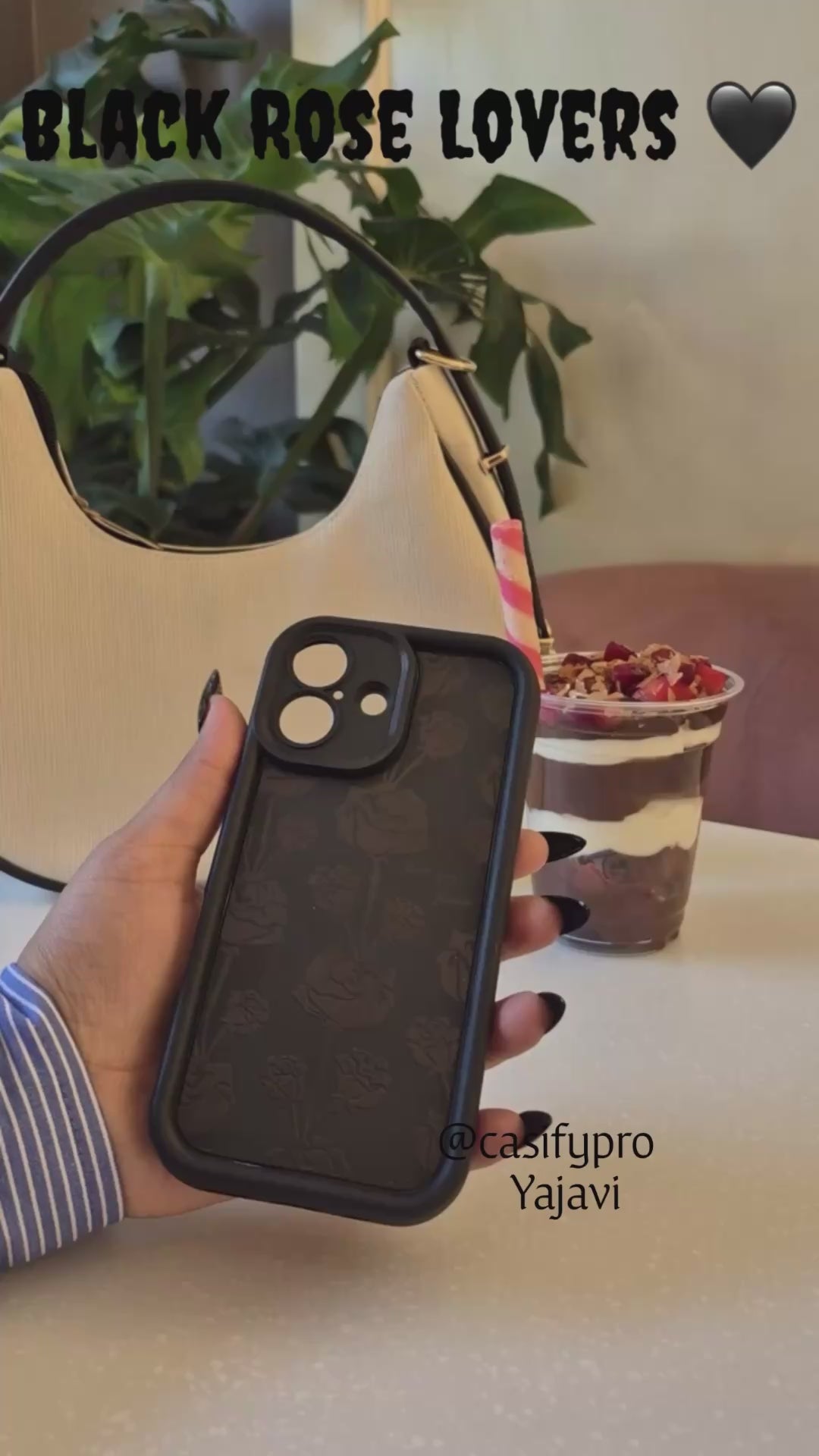 Vintage Dark Rose iPhone Case