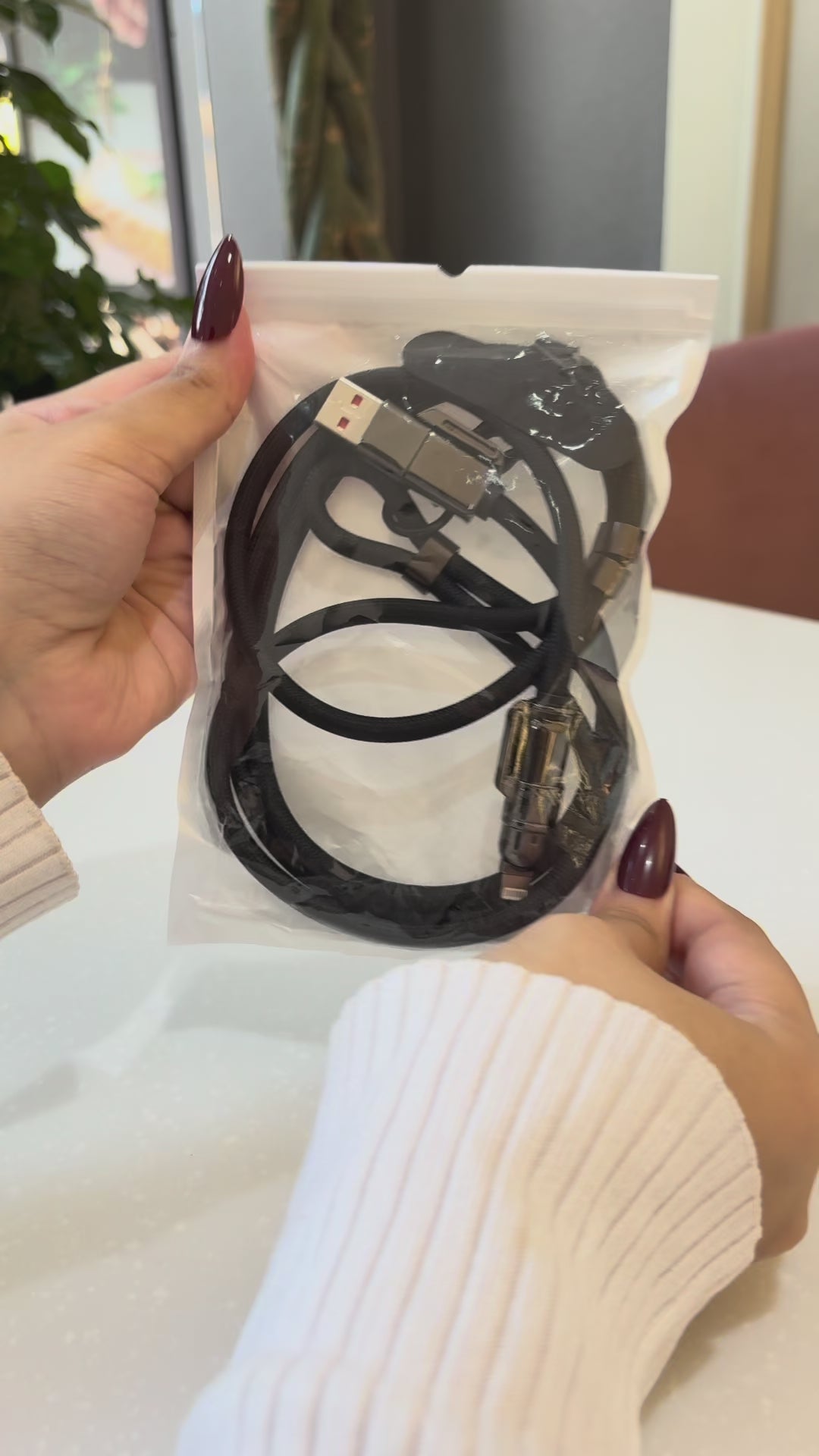 4-in-1 240W Fast Charging Lanyard Cable