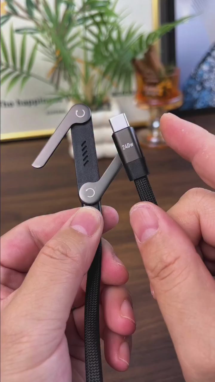 Fast Charging C-type Cable with Phone Stand